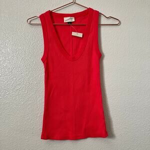 Universal Thread ribbed V-neck tank top red